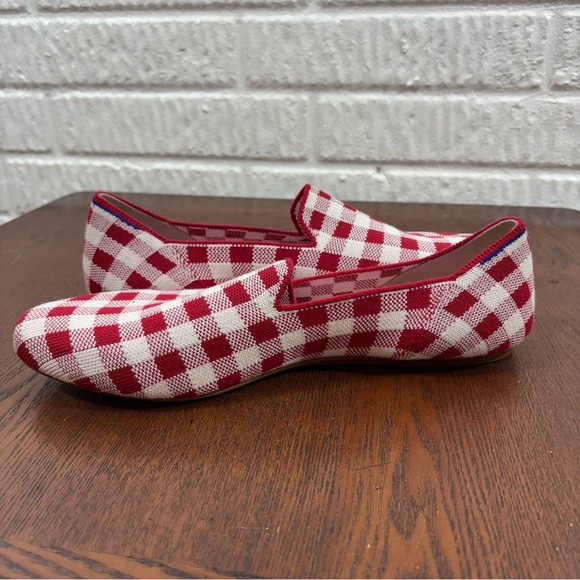 Rothy’s x Marta Ferri Red Checkered Gingham Loafers 11.5 - Picture 3 of 9